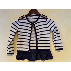 Girls Size 10Y Nicholas & Bears Stripe Cardigan Nautica Sweater
